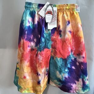 Broken Threads M Tie Dye Swim Trunks/Board Shorts Rainbow Surf Beachwear Pride